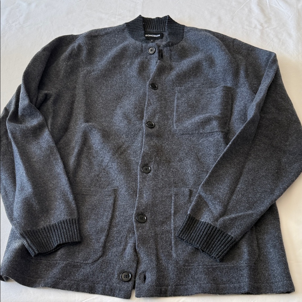 Bonobos Dark Gray Cardigan Sweater